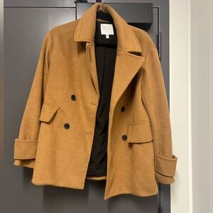 Cropped Tan Peacoat